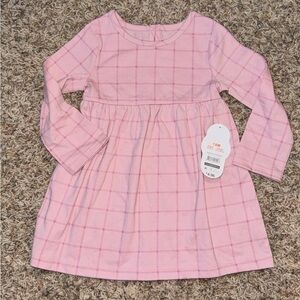 Girls 18m long sleeve pink dress